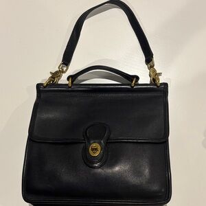 Vintage Coach Willis 9927 Black Leather Handbag